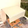 Image de vidaXL Auvent manuel rétractable avec store 4x3 m Crème
