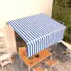 Image de vidaXL Auvent automatique rétractable avec store 4x3 m Bleu et blanc