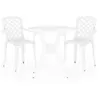 Image de vidaXL Ensemble de Bistro 3 pcs Aluminium coulé Blanc