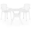 Image de vidaXL Ensemble de Bistro 3 pcs Aluminium coulé Blanc
