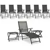 Image de vidaXL Salon de jardin 9 pcs Noir et anthracite