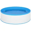 Image de Piscine avec écumoire suspendue et pompe 350x90 cm Blanc