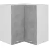 Image de vidaXL Armoire d'angle suspendue "Lyon" Gris béton 57 x 57 x 60 cm Bois d'ingénierie