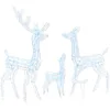 Image de vidaXL Famille de Rennes de décoration Acrylique 300 LED Blanc Froid