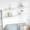 Image de vidaXL Étagères flottantes 4 pcs chêne et blanc 60x23,5x3,8 cm MDF