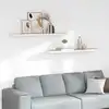 Image de vidaXL Étagères flottantes 2 pcs chêne et blanc 120x23,5x3,8 cm MDF