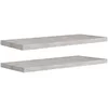 Image de Étagères murales flottantes 2 pcs gris béton 80x23,5x3,8 cm MDF