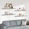 Image de vidaXL Étagères murales flottantes 4 pcs gris béton 120x23,5x3,8cm MDF