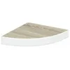 Image de Étagère d angle murale Chêne et blanc 25x25x3,8 cm MDF