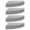 Image de Étagères d angle murales 4 pcs Gris béton 25x25x3,8 cm MDF
