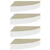 Image de Étagères d angle murales 4 pcs Chêne et blanc 35x35x3,8 cm MDF