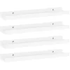 Image de vidaXL 4X Etagères Murales Etagères Suspendues Etagères Flottantes Salon Salle de Séjour Chambre à Coucher Maison Intérieur Blanc Brillant 40x9x3 cm