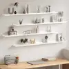 Image de vidaXL Étagères murales 4 pcs Blanc brillant 115x9x3 cm