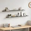 Image de vidaXL Étagères murales 2 pcs Gris 100x9x3 cm