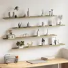 Image de vidaXL Étagères murales 4 pcs blanc et chêne sonoma 115x9x3 cm