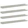 Image de vidaXL 4X Etagères Murales Etagères Suspendues Etagères Flottantes Salon Salle de Séjour Chambre à Coucher Maison Intérieur Gris Béton 80x9x3 cm