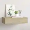 Image de vidaXL Étagère à tiroir murale chêne 40x23,5x10 cm MDF