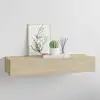 Image de vidaXL Étagère à tiroir murale chêne 60x23,5x10 cm MDF