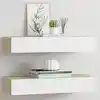 Image de vidaXL Étagères murales à tiroirs 2 pièces Chêne et blanc 60 x 23,5 x 10 cm MDF
