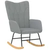 Image de Chaise à bascule Gris clair Tissu