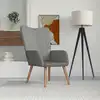Image de vidaXL Chaise de relaxation Gris clair Velours