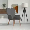 Image de vidaXL Chaise de relaxation Gris foncé Velours