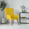 Image de vidaXL Chaise de relaxation Jaune moutarde Velours