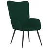 Image de vidaXL Chaise de Relaxation Siège de Relaxation Chaise de Détente Fauteuil de Salon Salle de Séjour Siège de Salon Intérieur Vert Foncé Velours