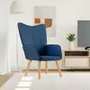 Image de vidaXL Chaise de relaxation Bleu Tissu