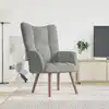 Image de vidaXL Chaise de relaxation Gris clair Velours