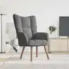 Image de vidaXL Chaise de relaxation Gris foncé Velours