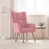Image de vidaXL Chaise de relaxation Rose Velours