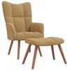 Image de Chaise de relaxation avec repose pied Marron Velours