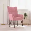 Image de vidaXL Chaise de relaxation Rose Velours