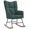 Image de Chaise à bascule Vert foncé Velours