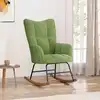 Image de vidaXL Chaise à bascule Vert clair Velours