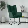 Image de vidaXL Chaise de relaxation Vert foncé Velours