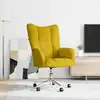 Image de vidaXL Chaise de relaxation Jaune moutarde Velours