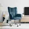 Image de vidaXL Chaise de relaxation Bleu Velours