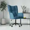 Image de vidaXL Chaise de relaxation Bleu Velours