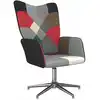 Image de vidaXL Chaise de relaxation Patchwork Tissu