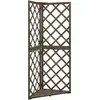 Image de vidaXL Treillis d'angle Gris 50x50x145 cm Bois de sapin massif
