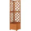Image de vidaXL Jardinière d'angle en treillis 40x40x150cm Bois de sapin massif