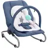 Image de vidaXL Transat pour bébé Bleu marine Acier