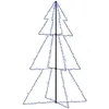 Image de vidaXL Arbre de Noël Cône 240 LED d'Intérieur/d'Extérieur Sapin de Noël Décoration de Noël Ornement de Noël Salon Jardin Patio Arrière-Cour 98x150 cm