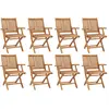 Image de vidaXL Chaises pliables de jardin lot de 8 Bois de teck solide