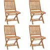 Image de vidaXL Chaises pliables de jardin lot de 4 Bois de teck solide