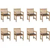Image de vidaXL Chaises de jardin lot de 8 avec coussins taupe Bois teck massif