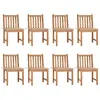 Image de vidaXL Chaises de jardin lot de 8 avec coussins Bois de teck massif