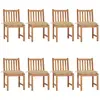 Image de vidaXL Chaises de jardin lot de 8 avec coussins Bois de teck massif